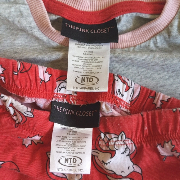 the pink closet summer pajamas matching set t-shirt & shorts 3T toddler girls - Picture 2 of 8